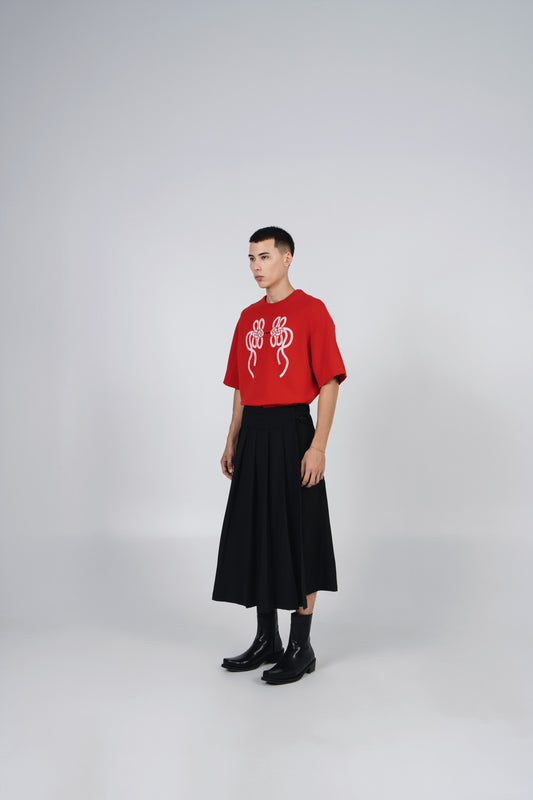 A-JANE CNY KNOT UNISEX T-SHIRT - RED