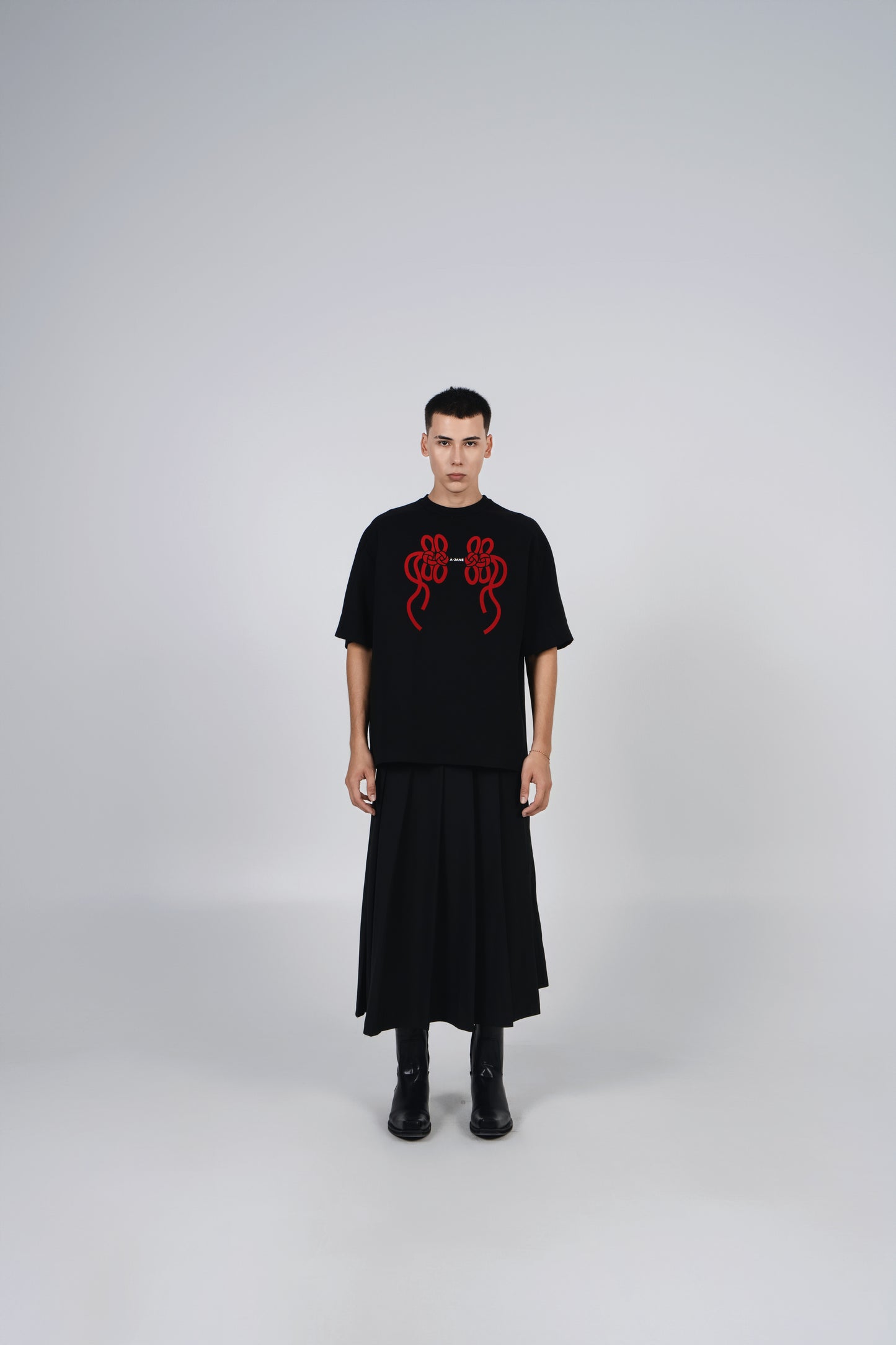 A-JANE CNY KNOT UNISEX T-SHIRT - BLACK