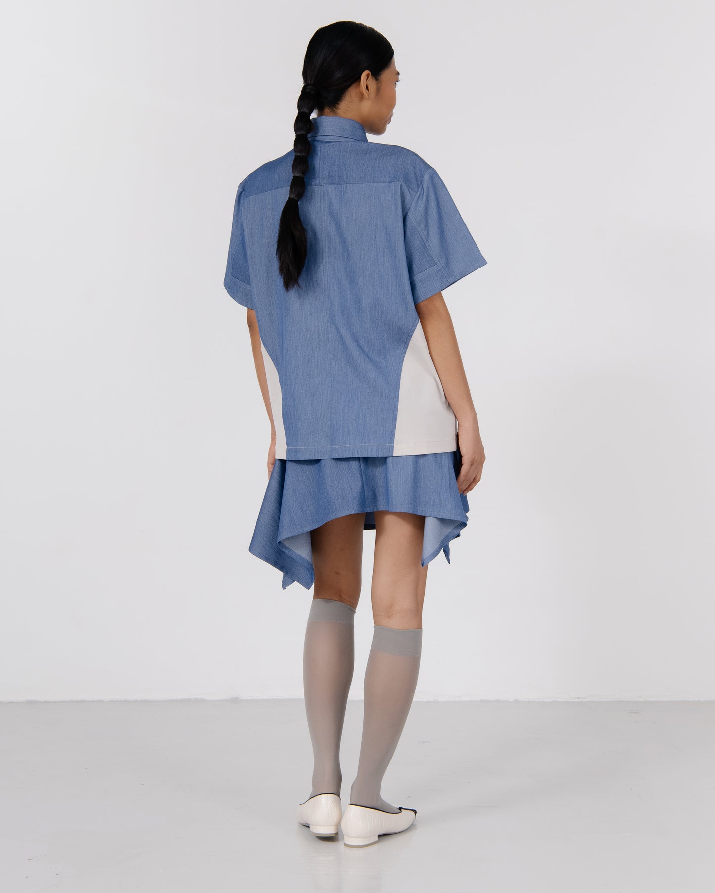 SF X NH Draped Skirt - Blue/Denim