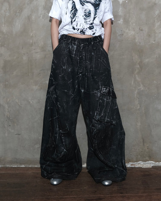 Warp Cargo Pants in Black Chaos