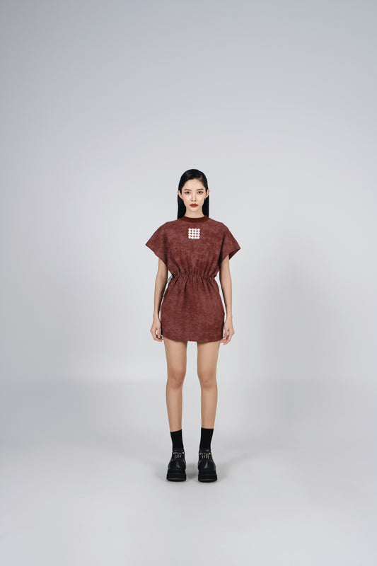 NOIZ N6DR3 LOGO DRAWSTRING MINI DRESS