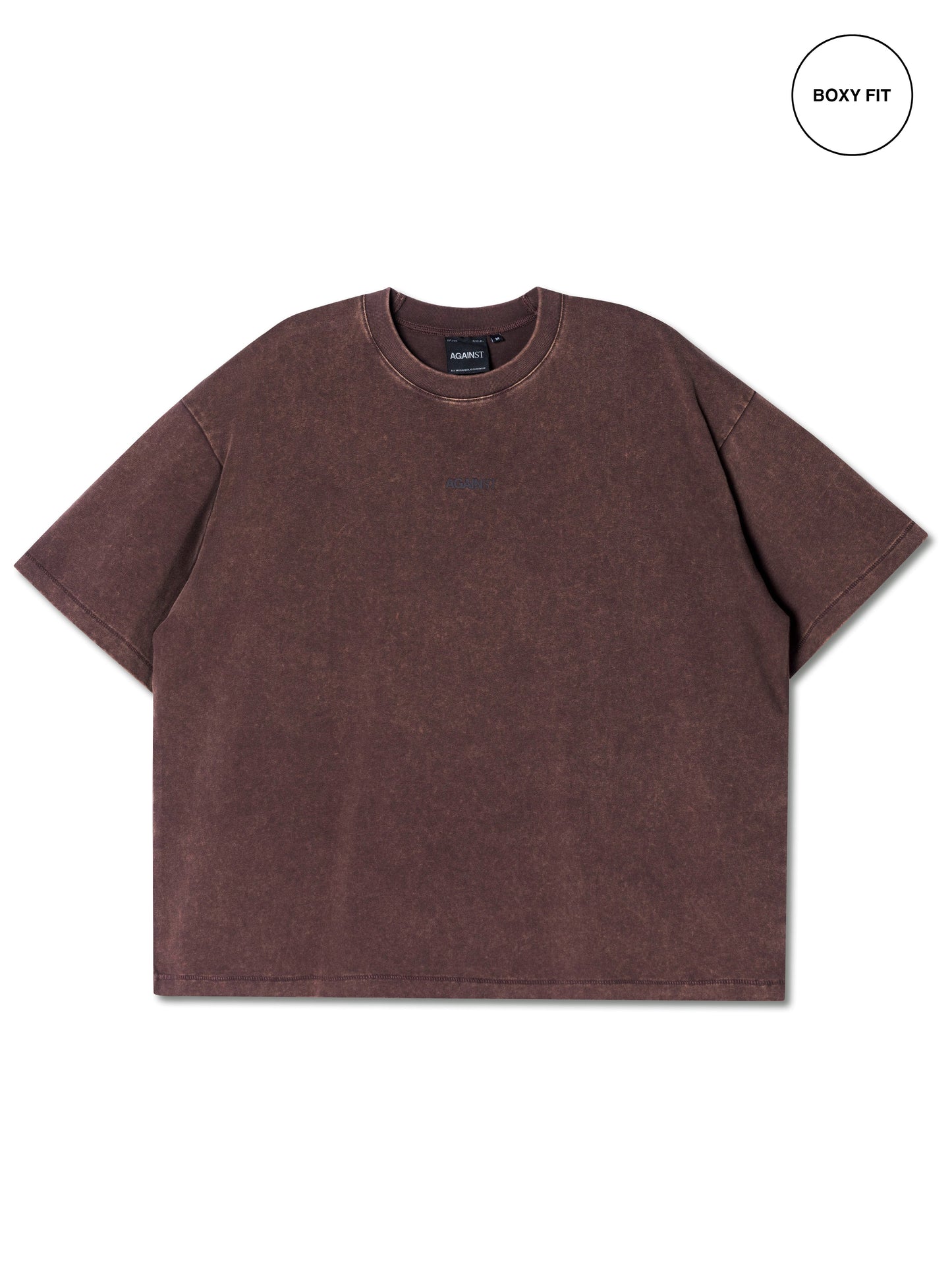 SINGLE STITCH WASHED CROPPED TEE BROWN - BEV C multi label store