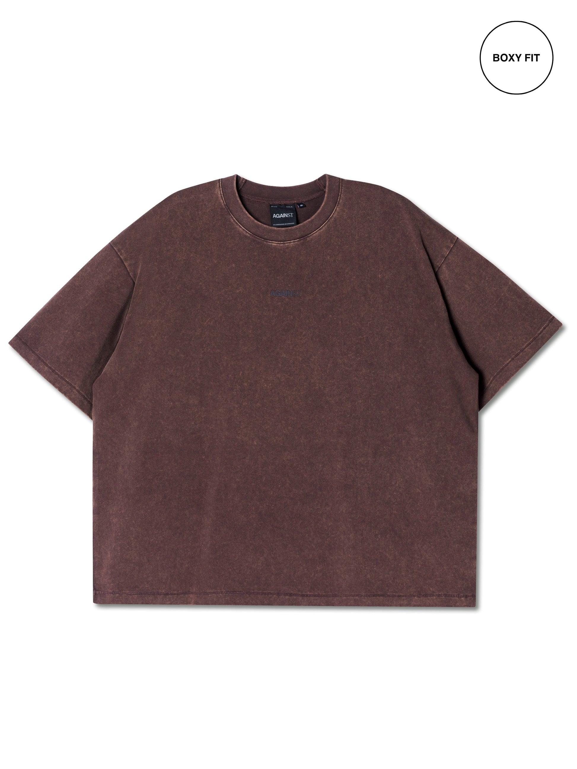 SINGLE STITCH WASHED CROPPED TEE BROWN - BEV C multi label store