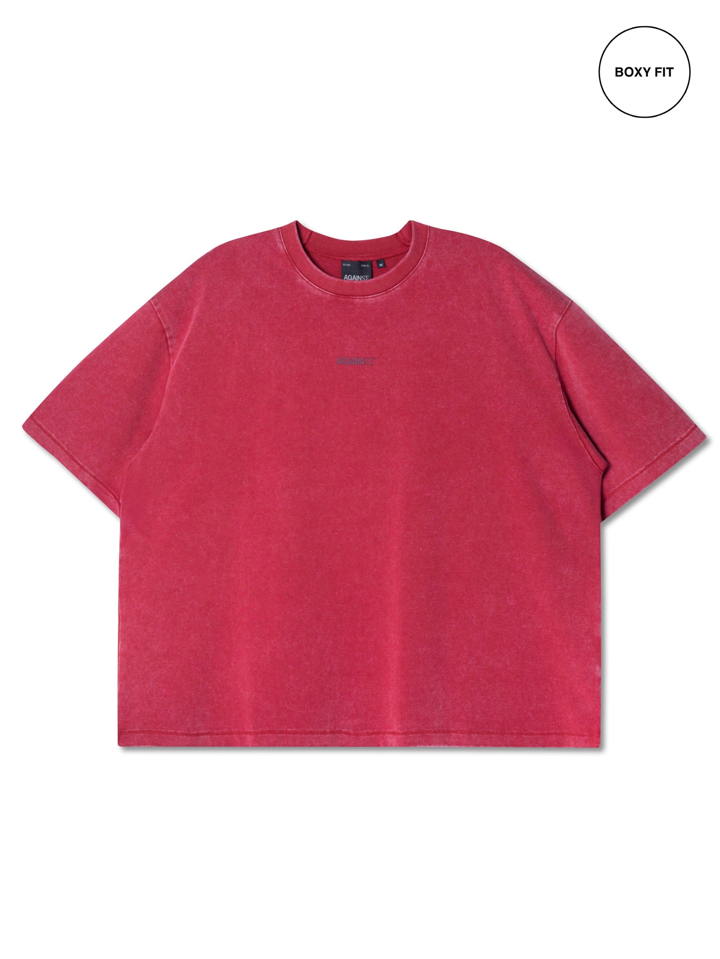 SINGLE STITCH WASHED CROPPED TEE RED - BEV C multi label store