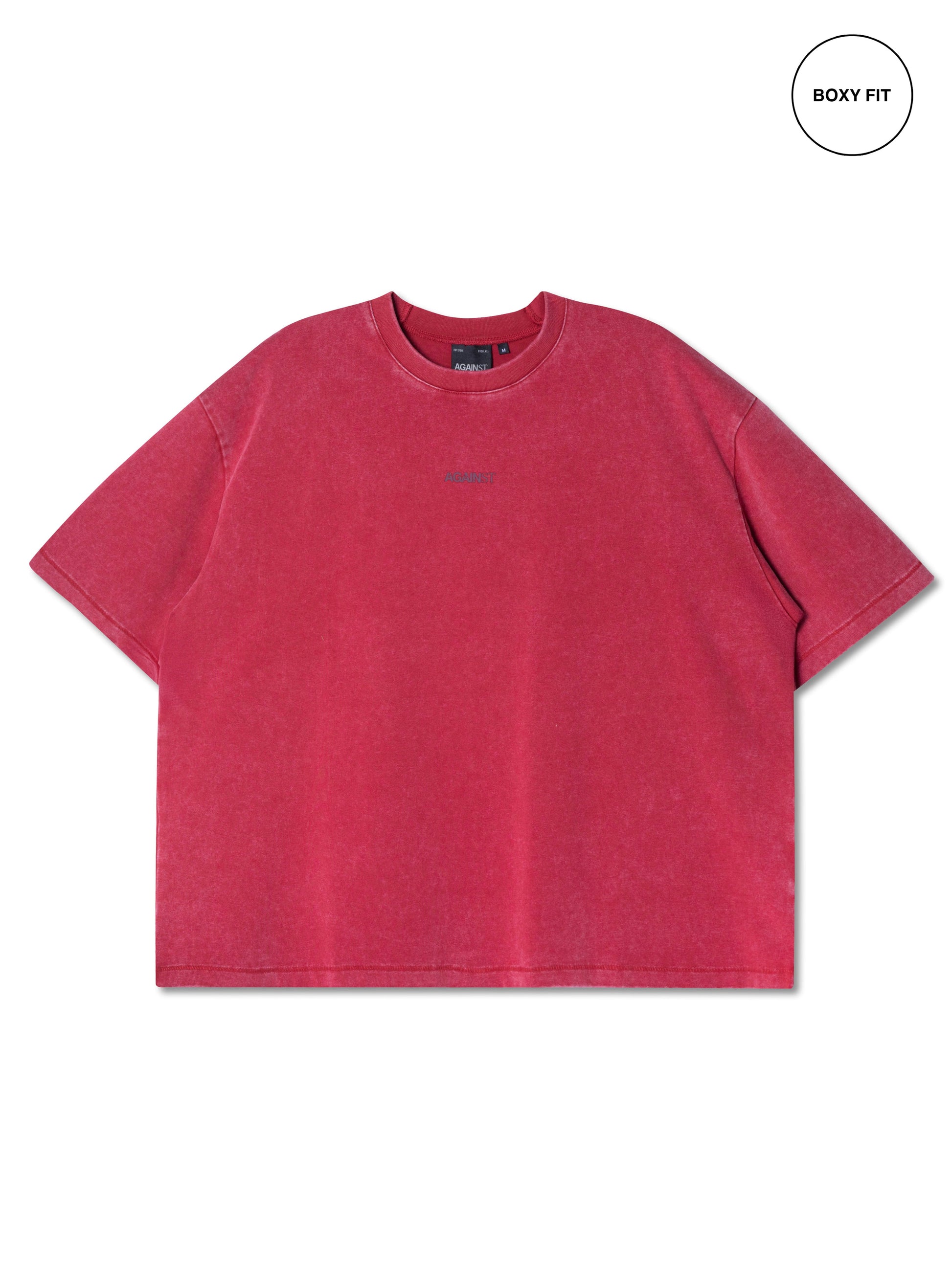 SINGLE STITCH WASHED CROPPED TEE RED - BEV C multi label store