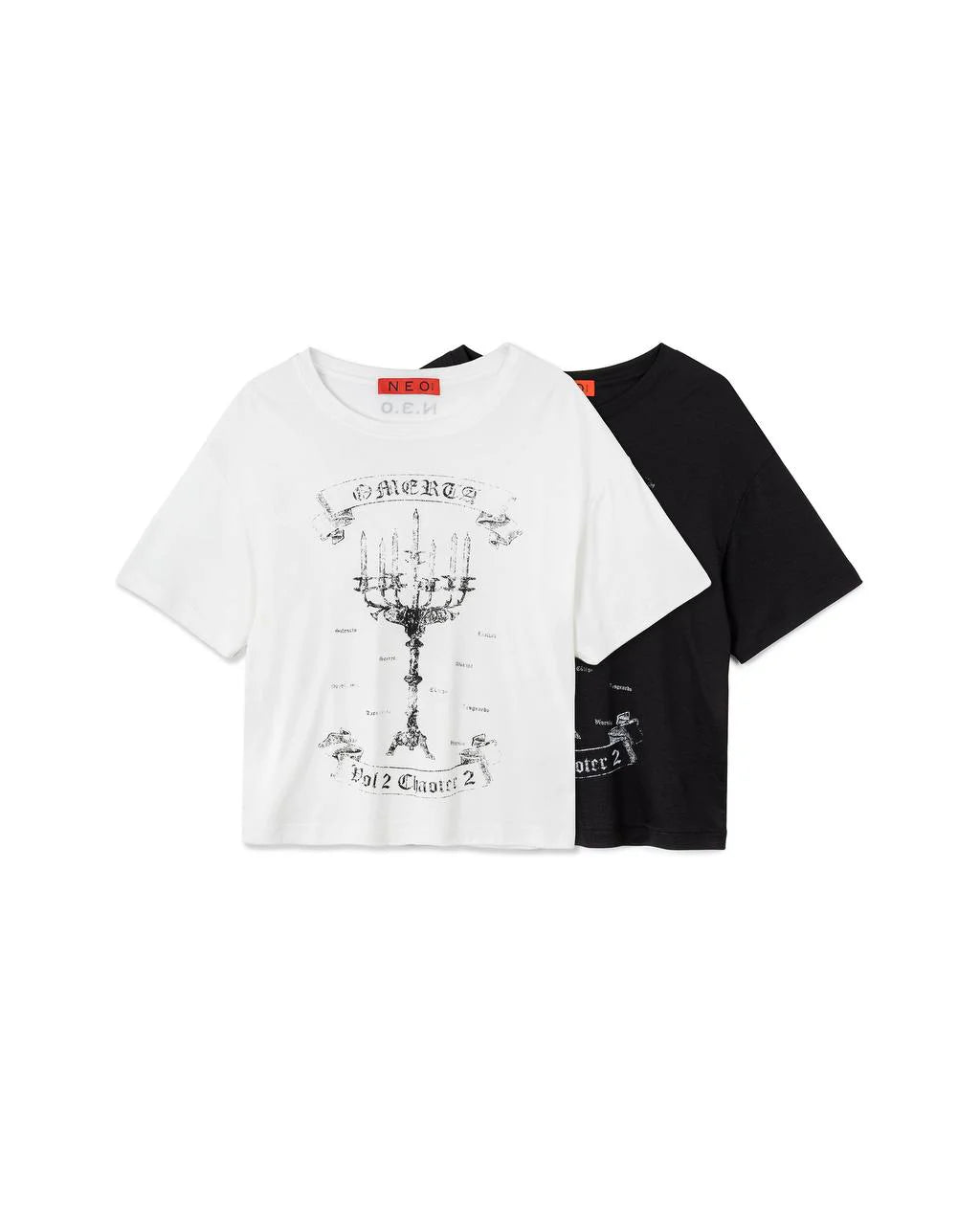 N E O VOL.2_CH.2 Candleborne Graphic Tee - Black