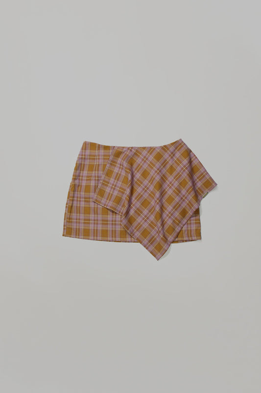 Halter Luna Draped Mini Skirt