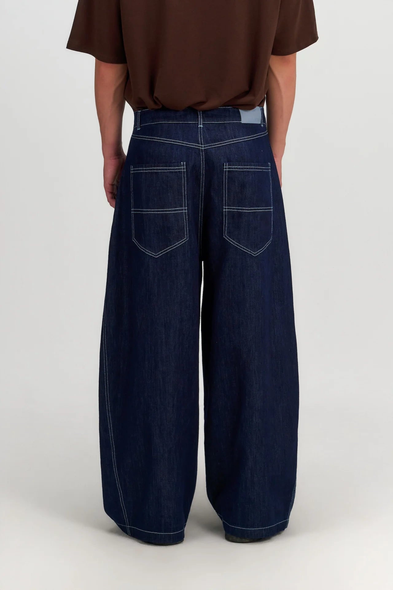 Gender Neutral Curved Leg Denim 2.0 (Dark Navy)