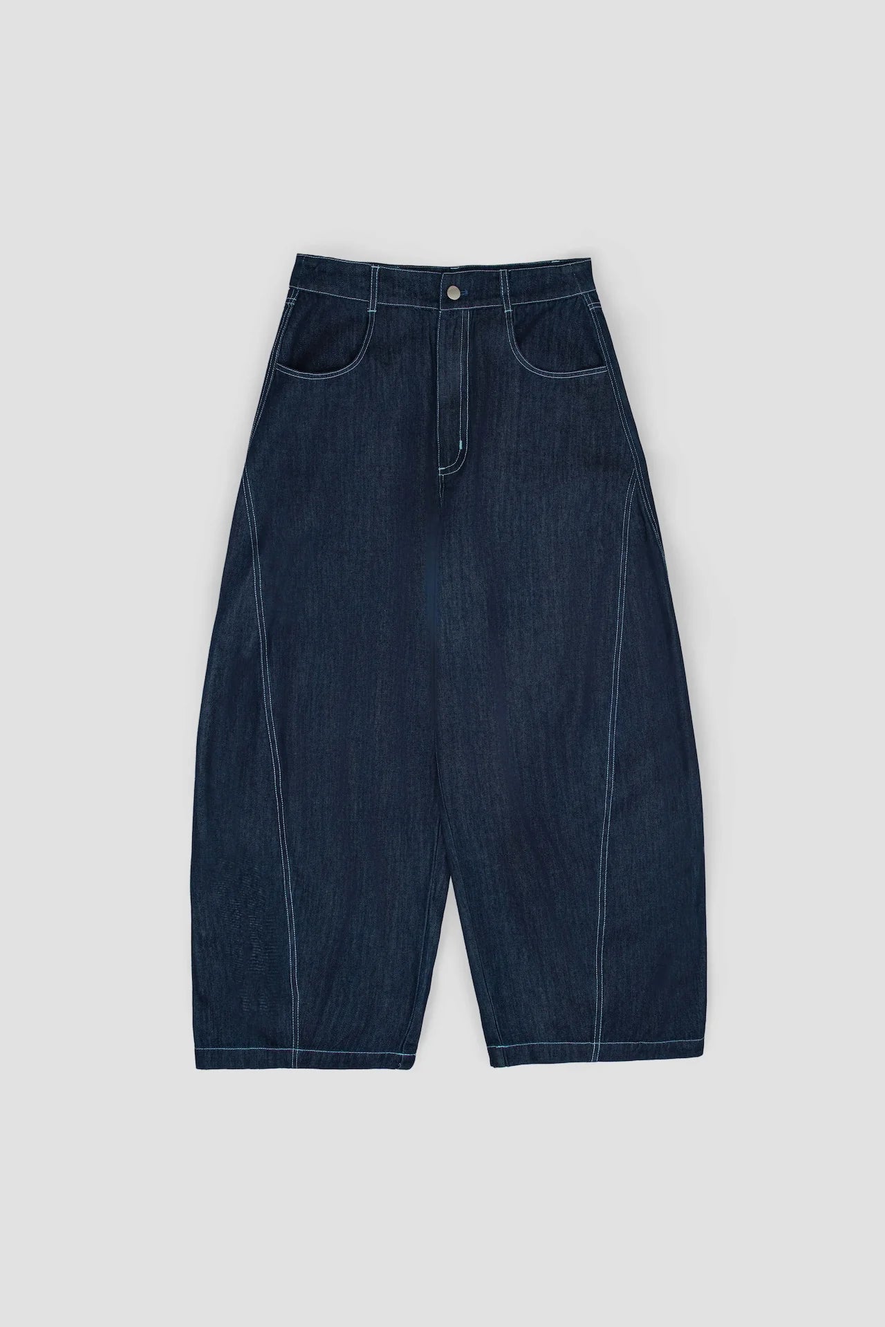 Gender Neutral Curved Leg Denim 2.0 (Dark Navy)