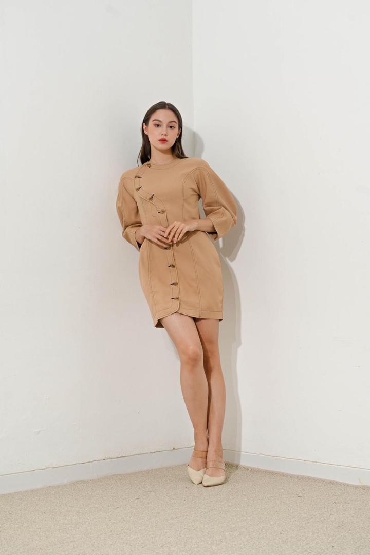 Margaux Dress In Brown