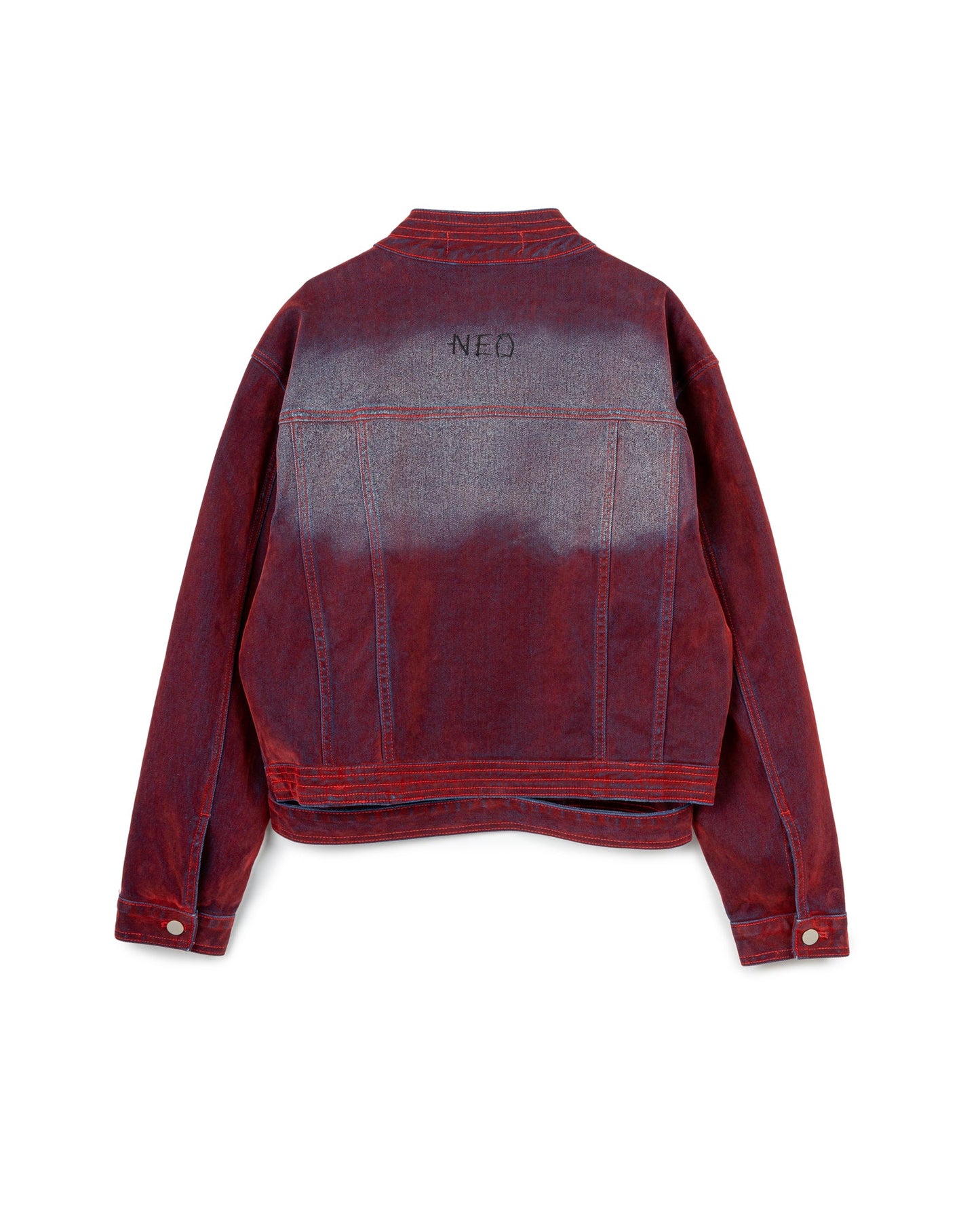 N E O CH.2 Faded Wrinkle Jacket in Red