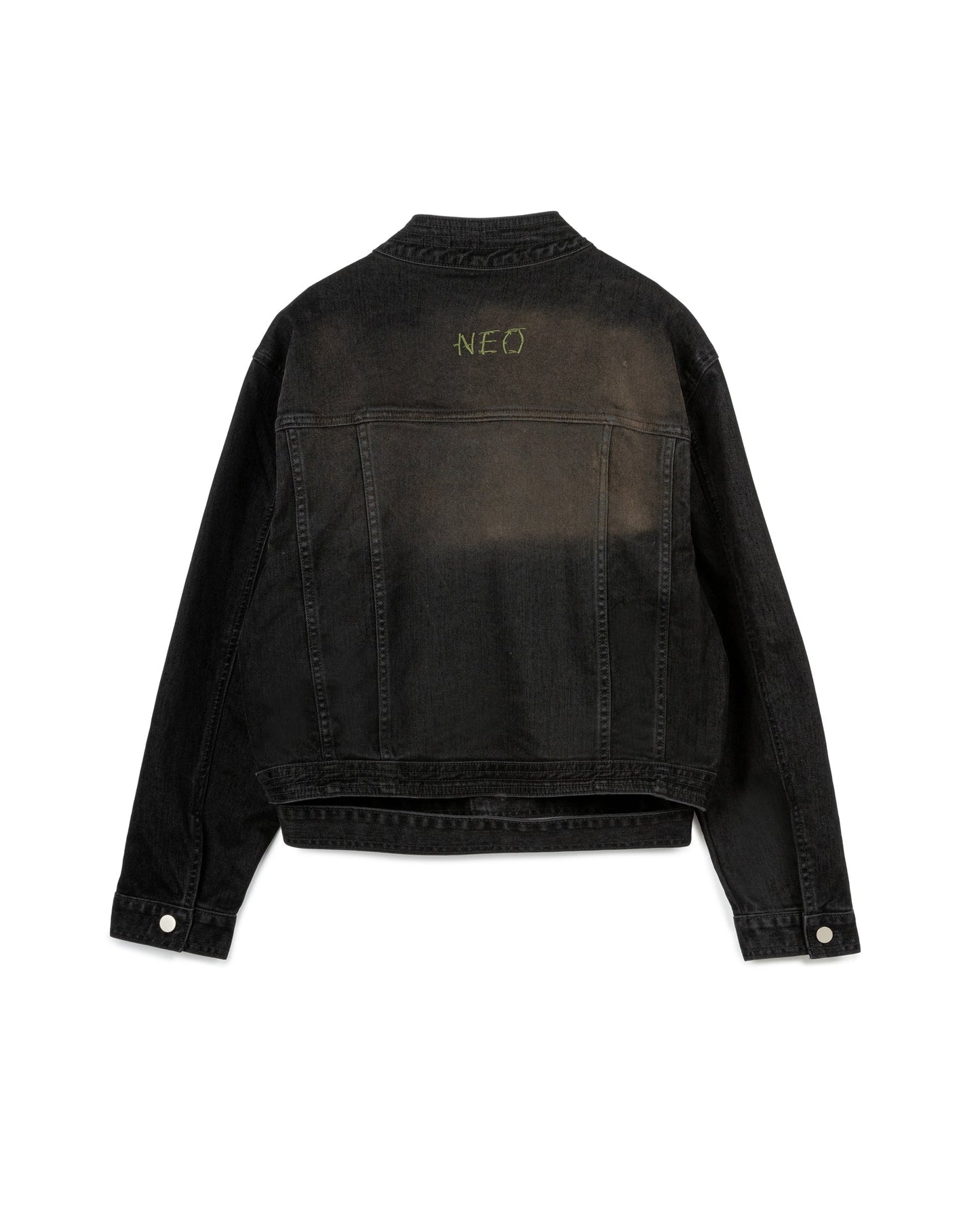 N E O CH.2 Faded Wrinkle Jacket in Black