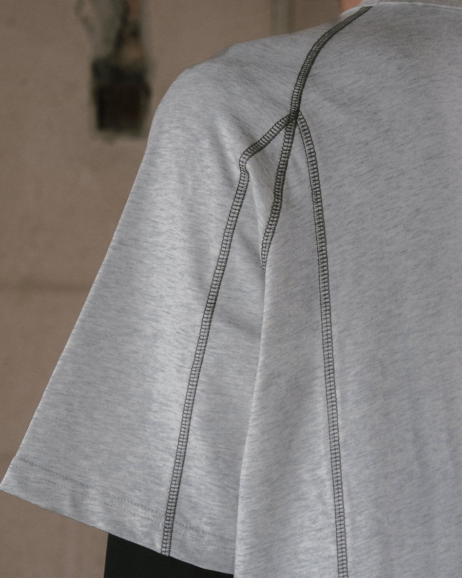 Splice Tee (Melange Grey)