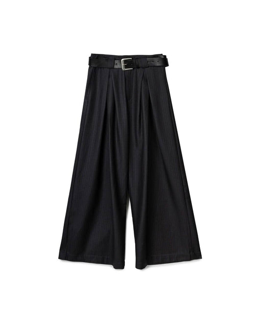 Structured Belted Culottes - Black