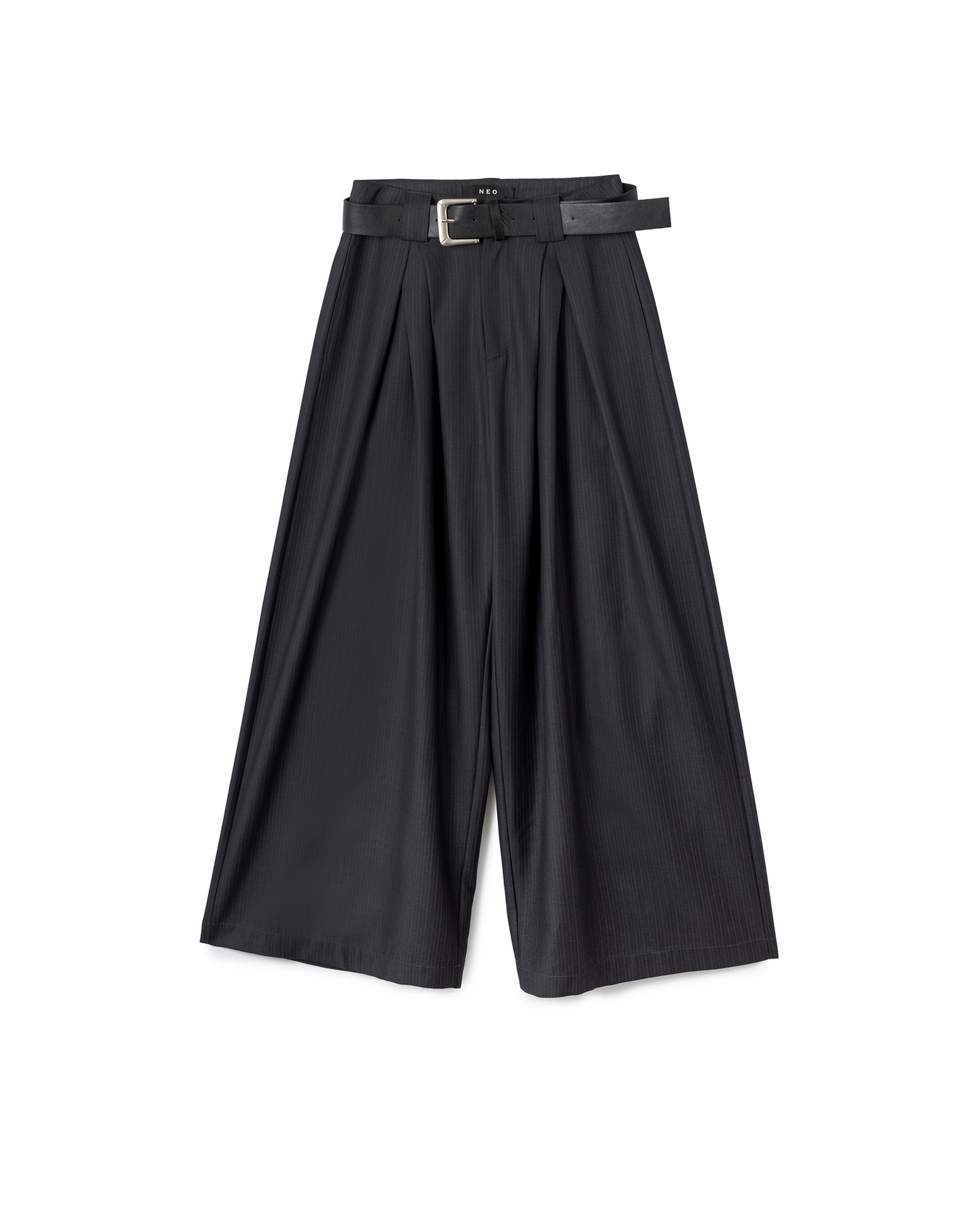 Structured Belted Culottes - Gray