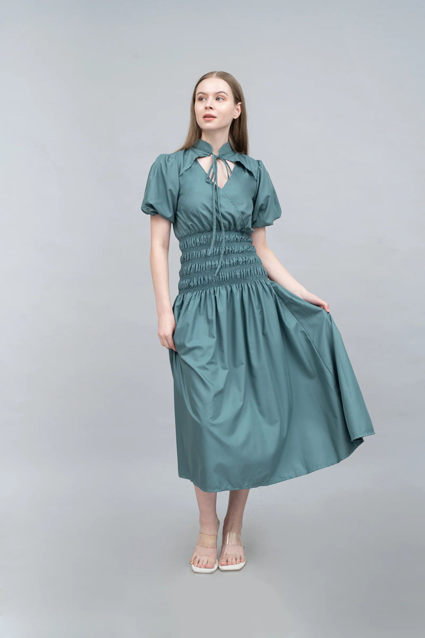 SINA DRESS IN EMERALD