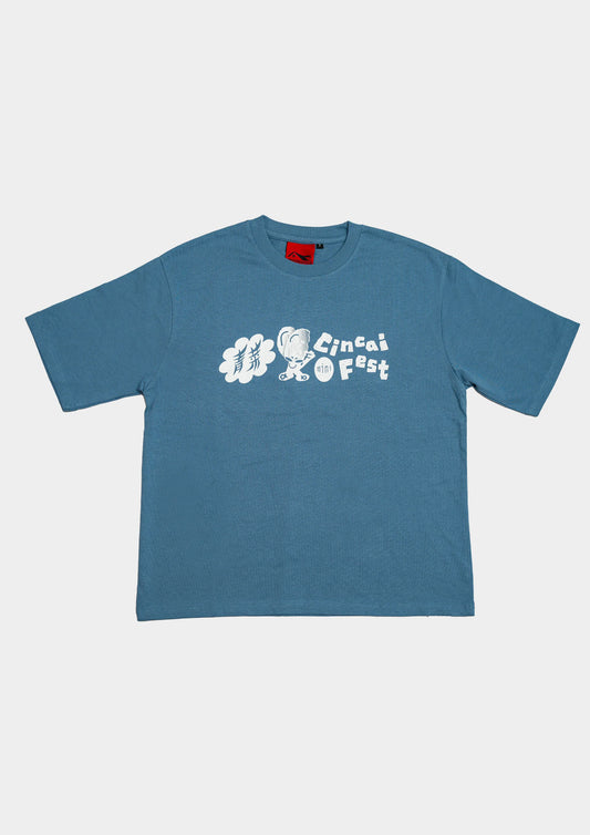 CINCAI LOGO TEE BLUE