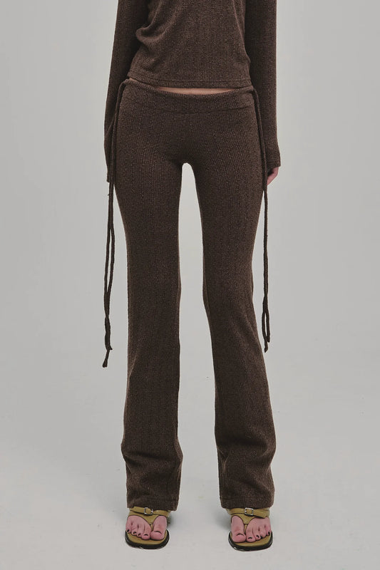 DAZED KNIT PANTS BROWN