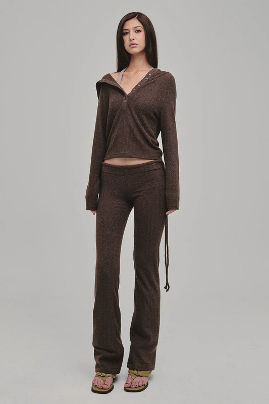 DAZED KNIT PANTS BROWN