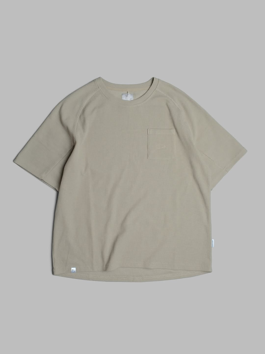 Waffle Tee / Cotton - Army Grey