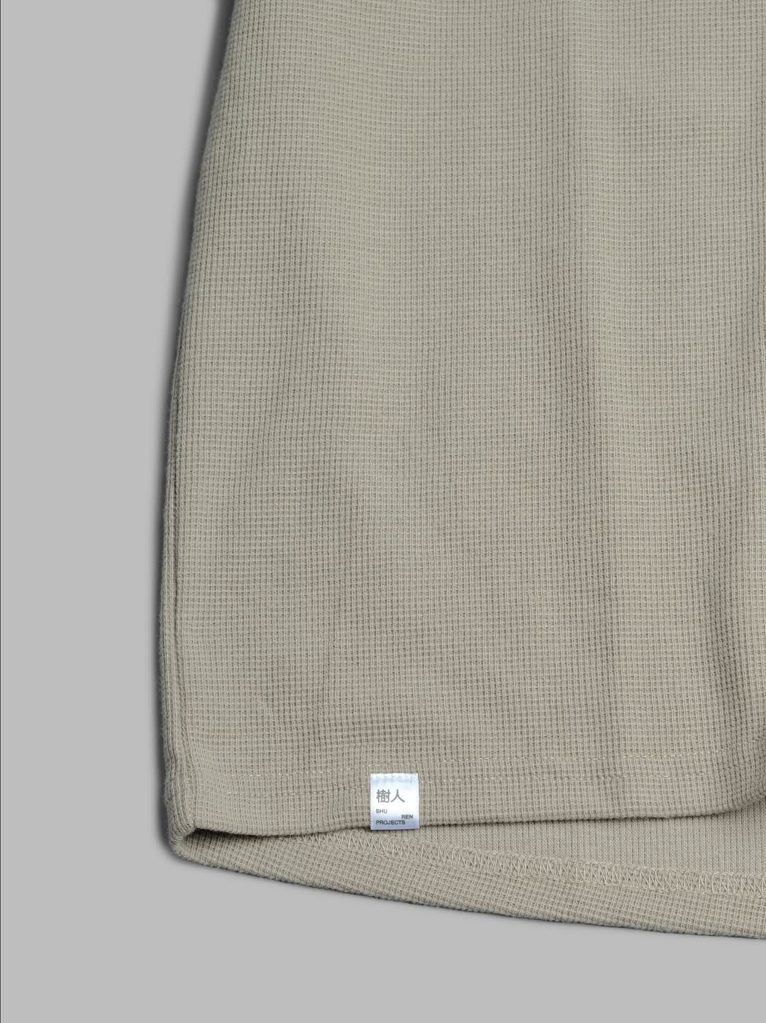 Waffle Tee / Cotton - Army Grey