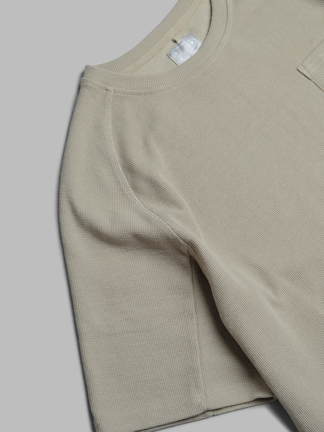 Waffle Tee / Cotton - Army Grey