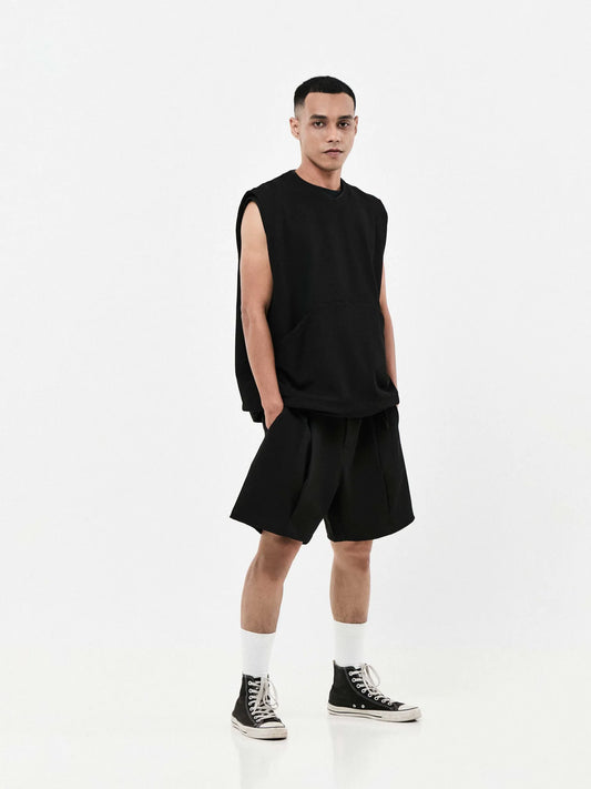 CASUAL QUARTER SUIT SHORTS | BLACK