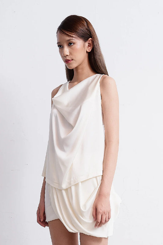 Draped Tank Top - Ivory