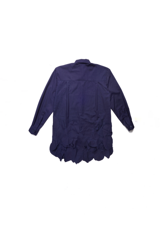 Swan Shirt Dress - Navy