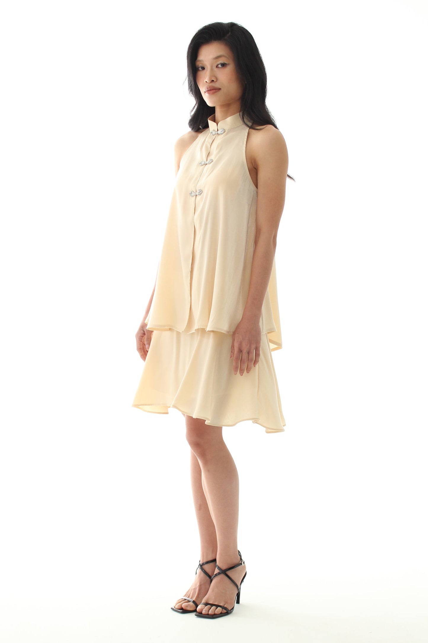 Halter Luna Top - Champagne - BEV C multi label store