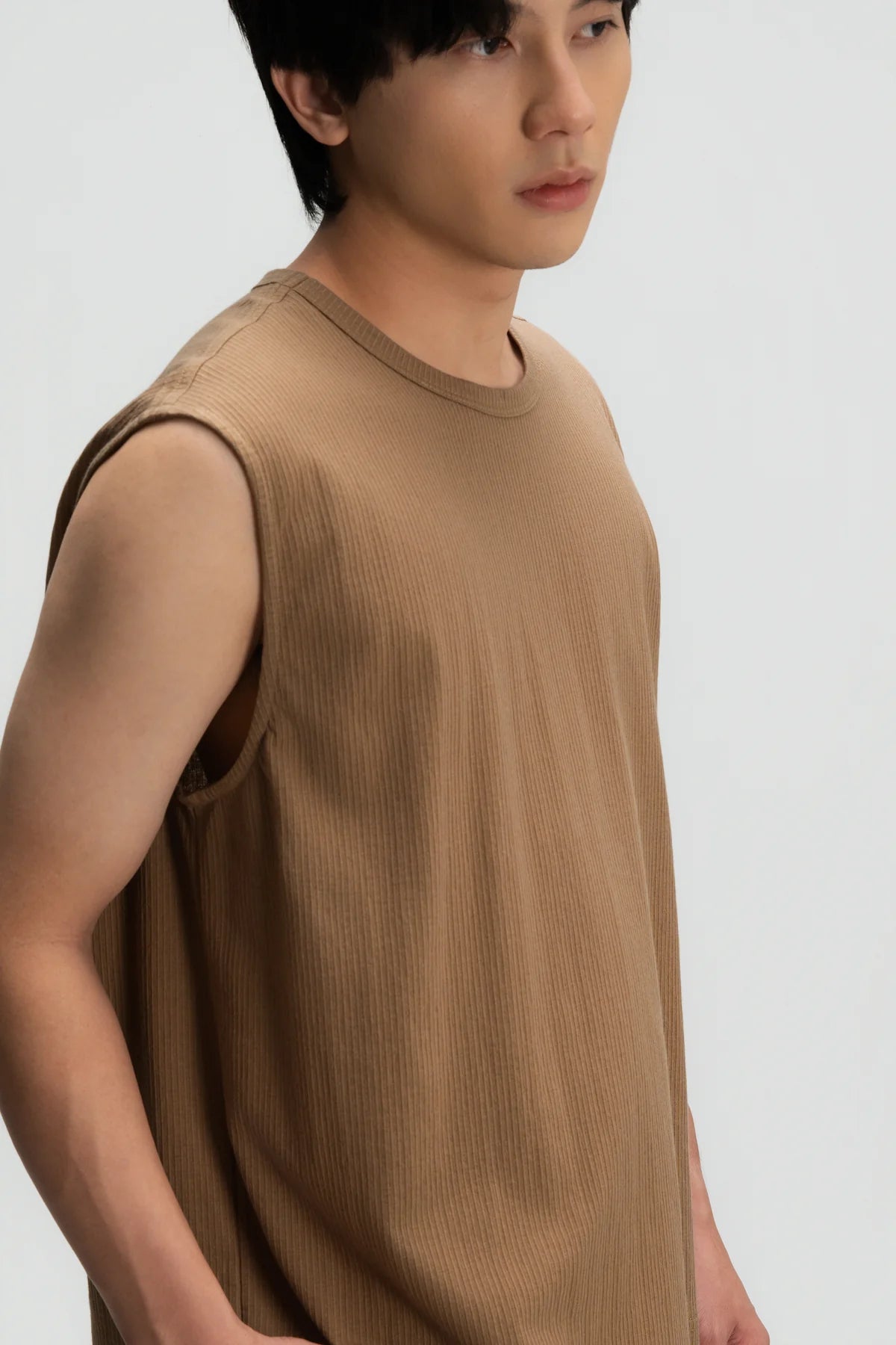 Gender Neutral Thin Muscle Tee (Textured Mud)