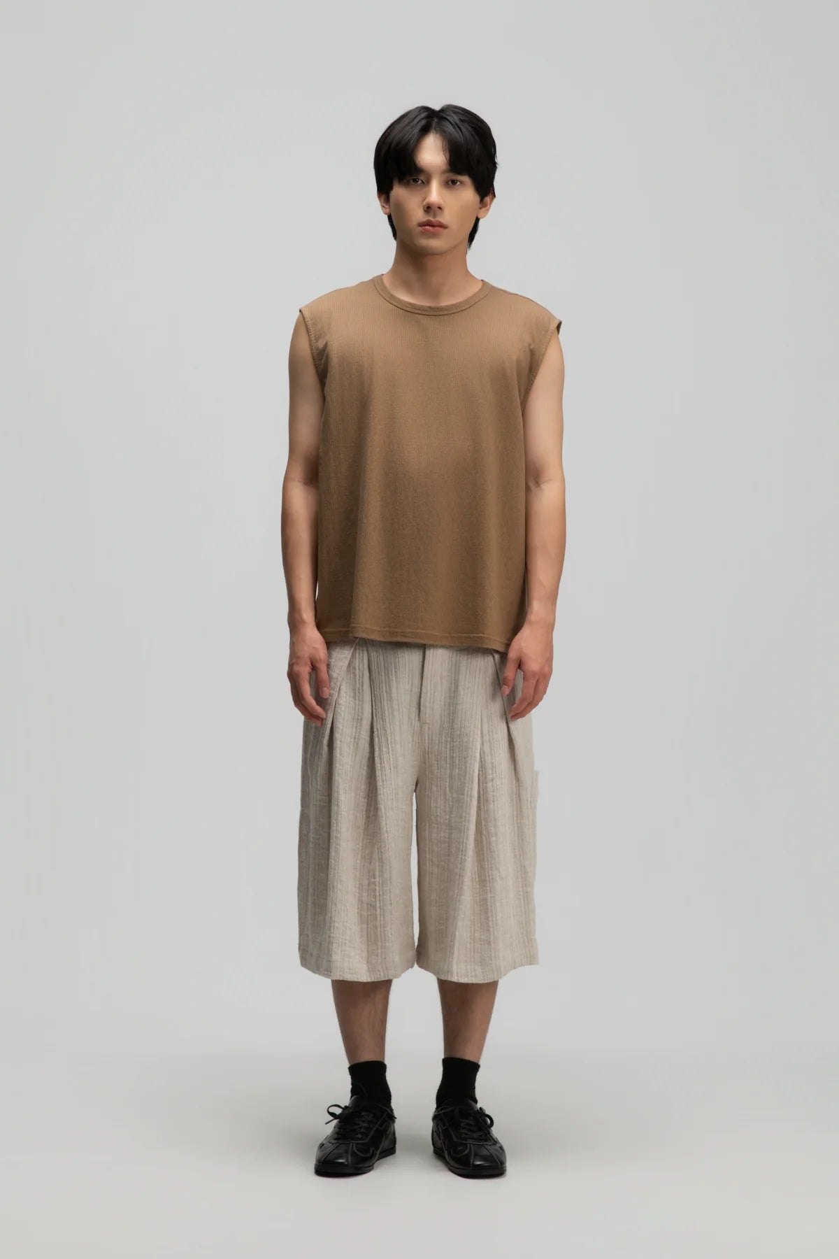 Gender Neutral Thin Muscle Tee (Textured Mud)