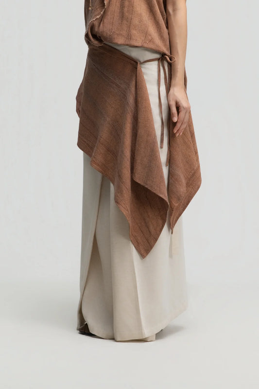 Short Pareo Drape (Tie Dye Rust)