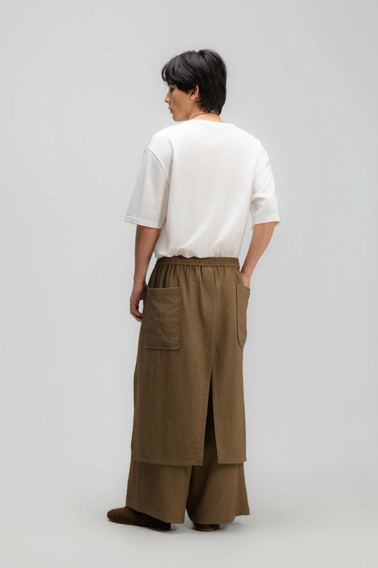 Gender Neutral Panel Cover Long Pants (Mud)