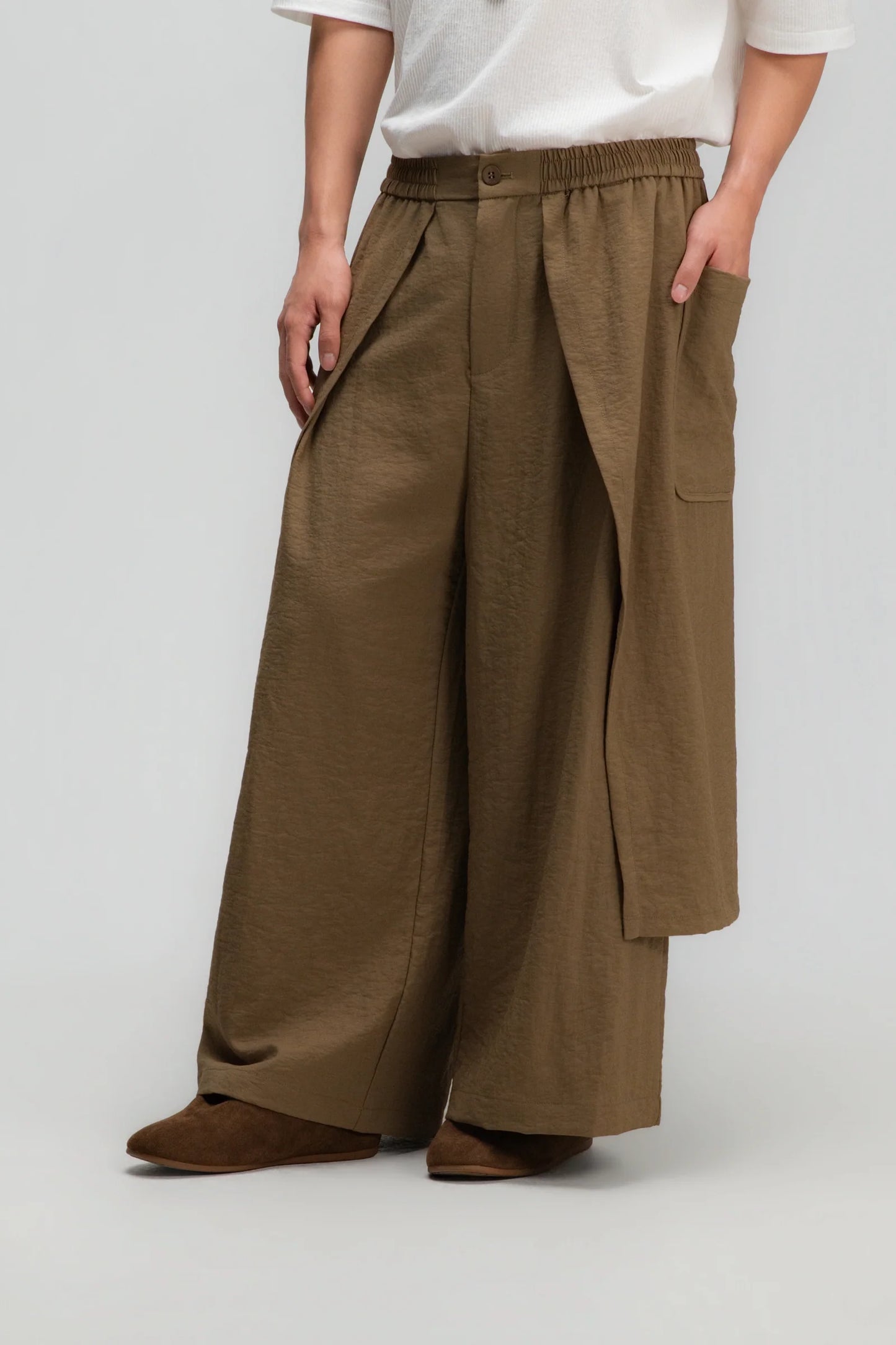 Gender Neutral Panel Cover Long Pants (Mud)