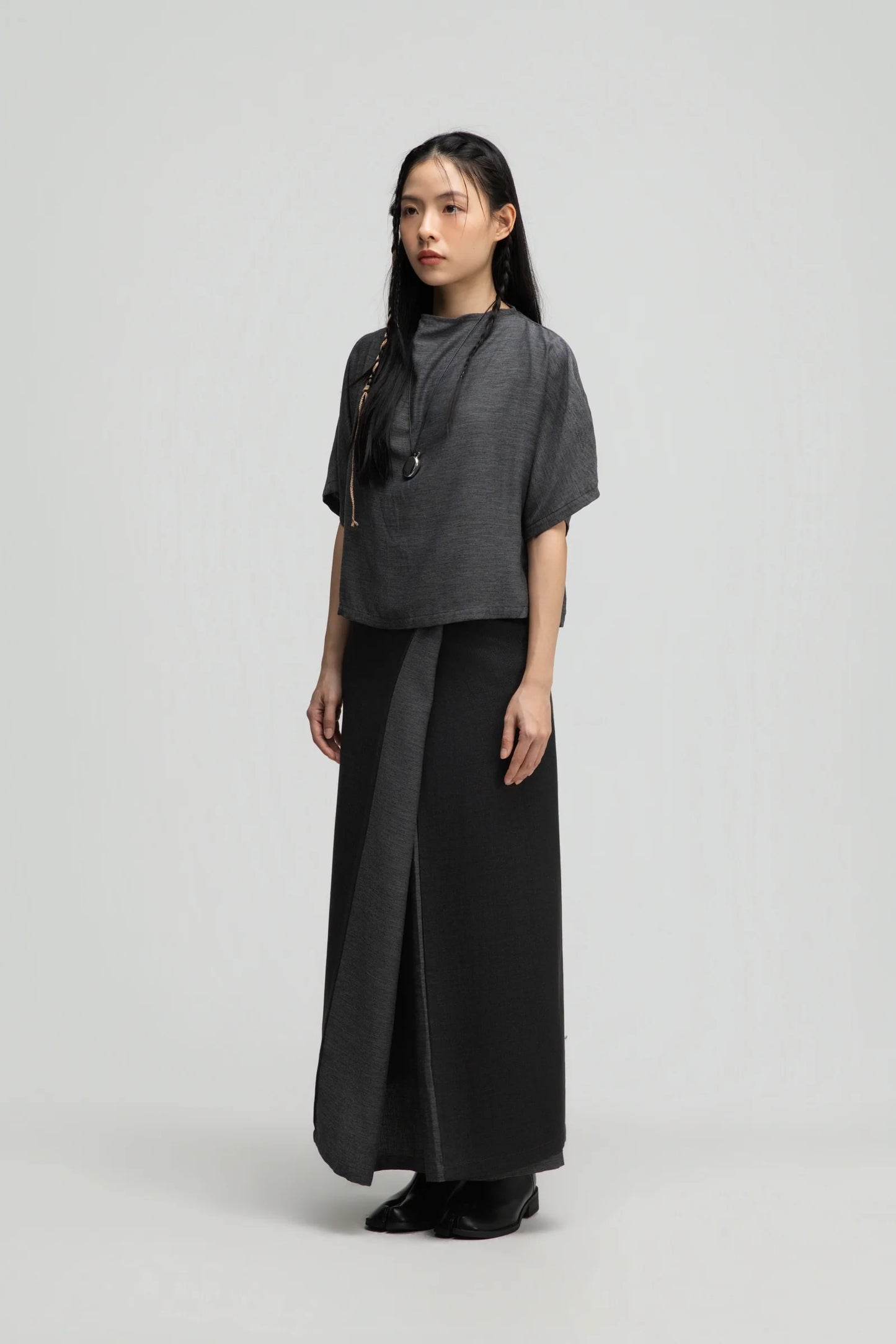 Dual Wear Wrap Skirt 2.0 (Midnight Grey)