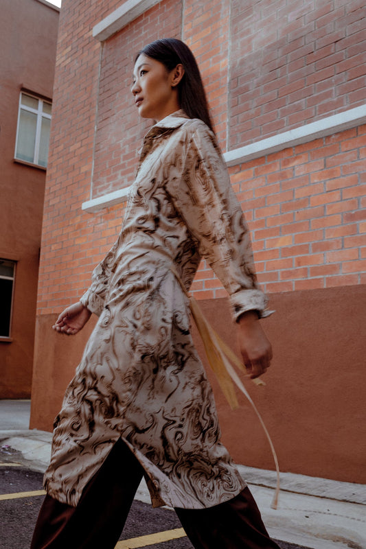 Marble Shirt Dress