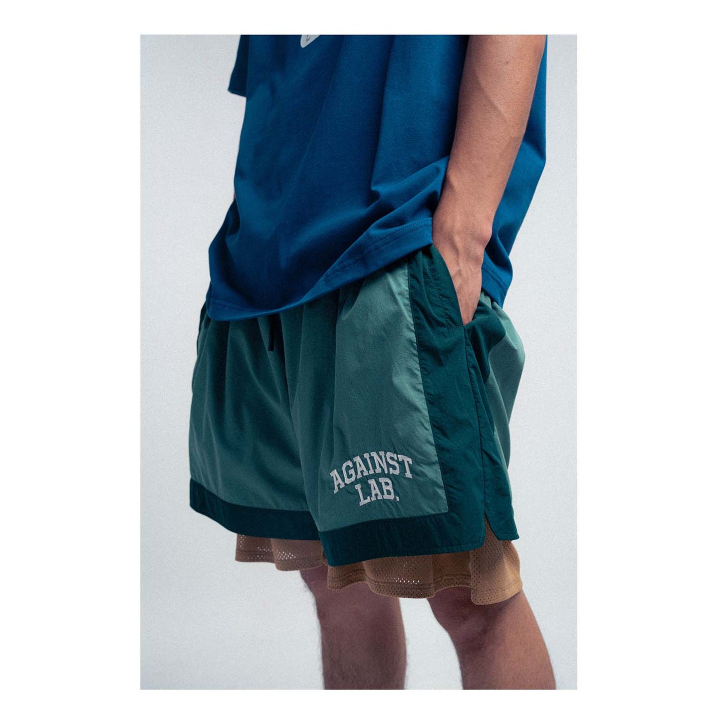 SURRENDER VARSITY LAYERED SHORTS OLIVE