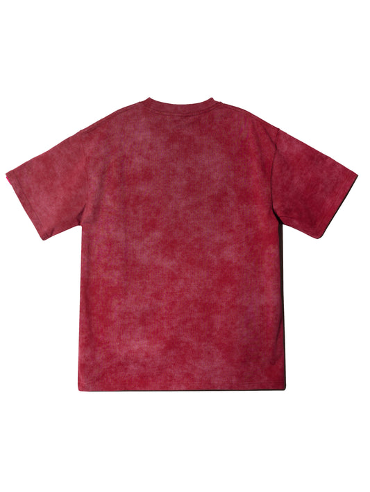 LOGO WASHED TEE RED