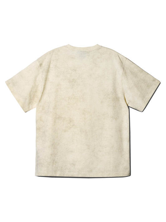 LOGO WASHED TEE CREAM