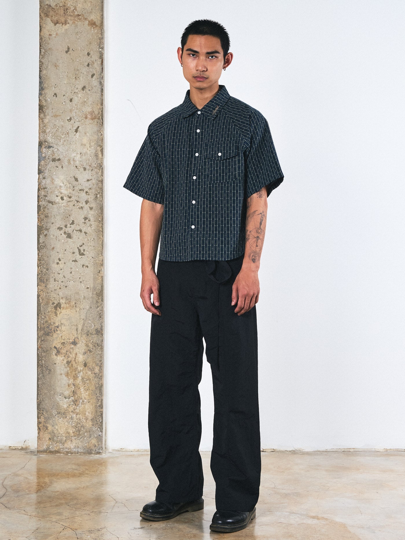SASHIKO SHIRT NAVY
