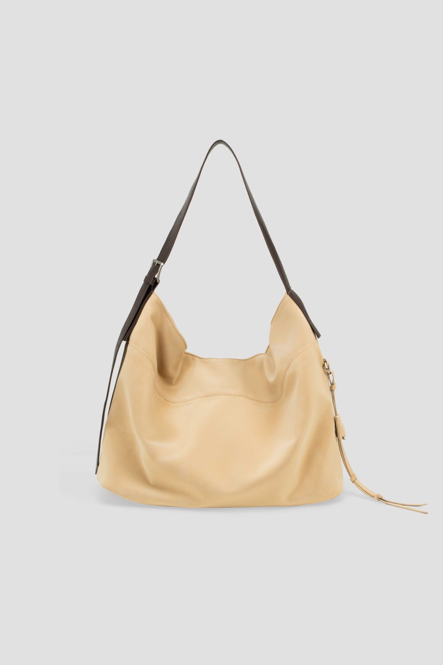 Large Soft Snow Leather Bag (Dune) - BEV C multi label store