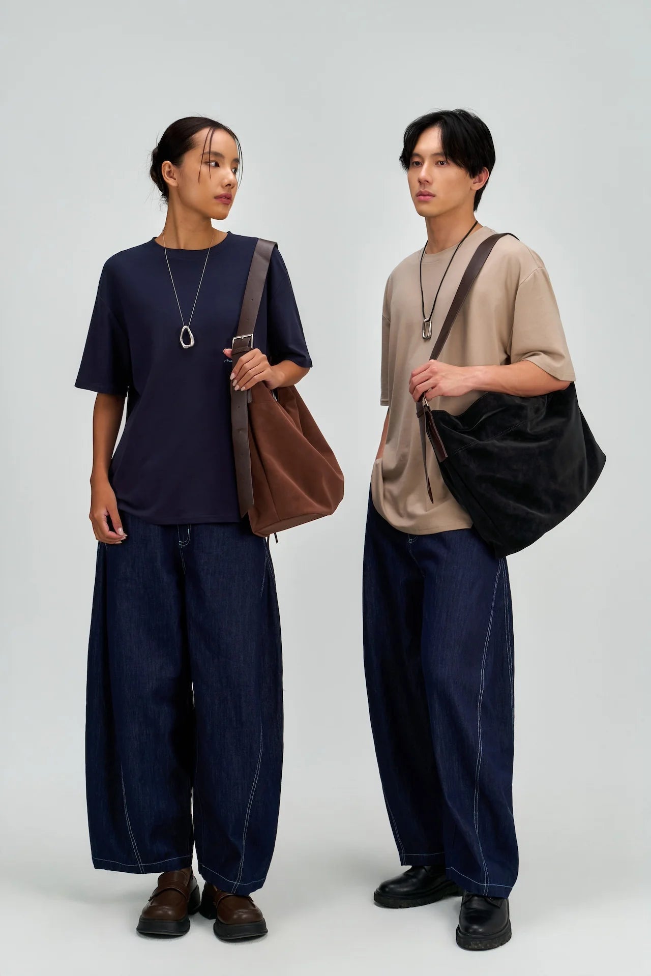 Gender Neutral Curved Leg Denim 2.0 (Dark Navy)