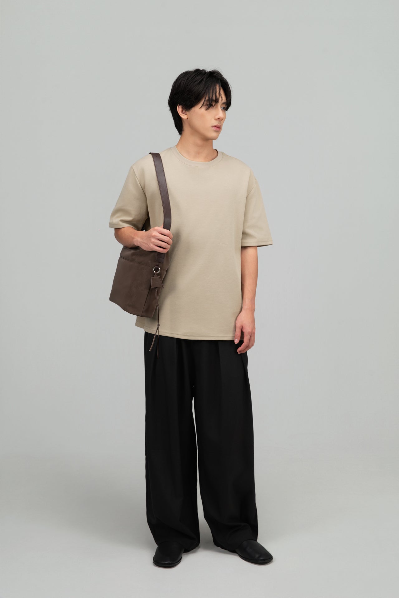 Small Soft Snow Leather Bag (Espresso) - BEV C multi label store