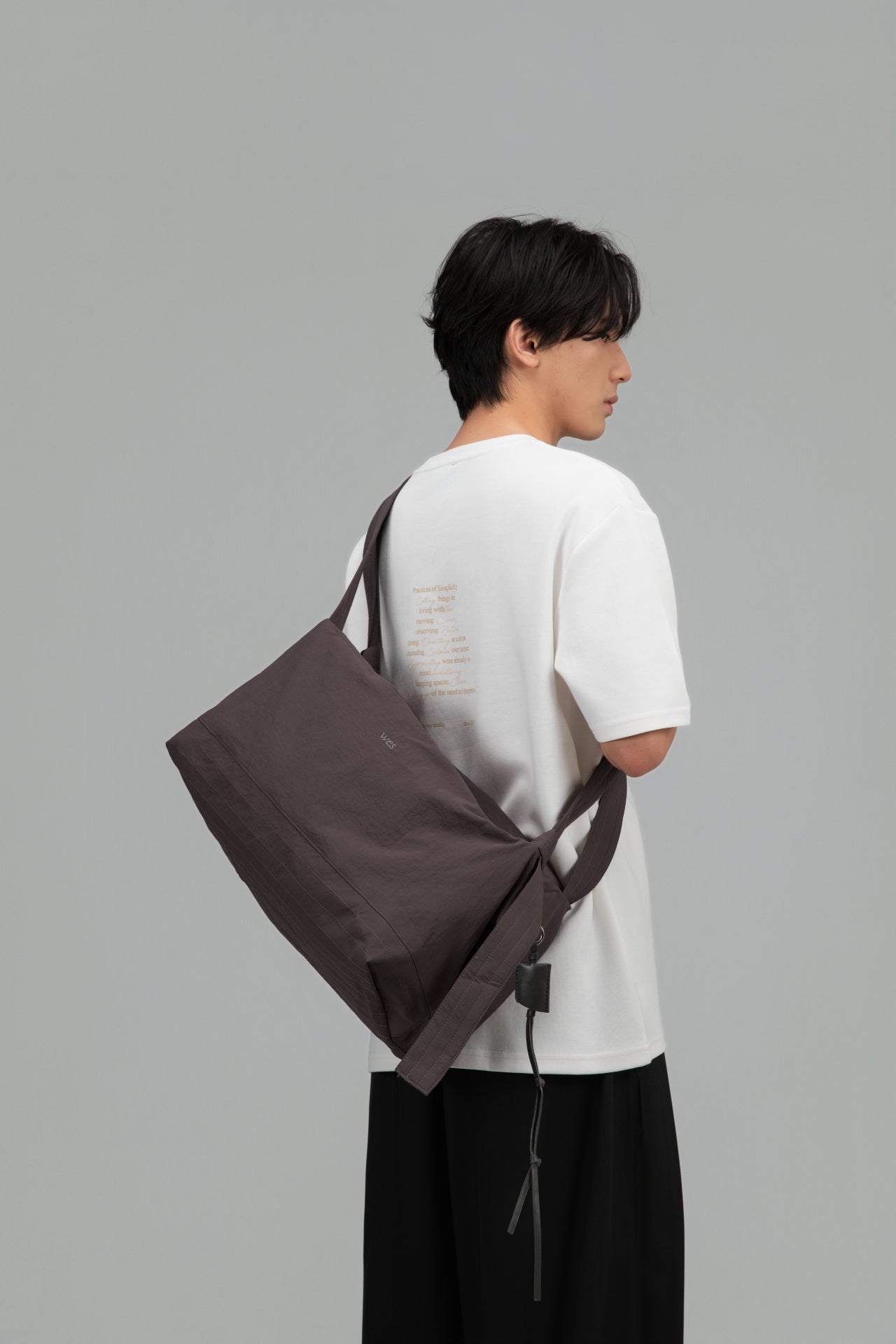 Large Loaf Nylon Bag (Dark Grey) - BEV C multi label store