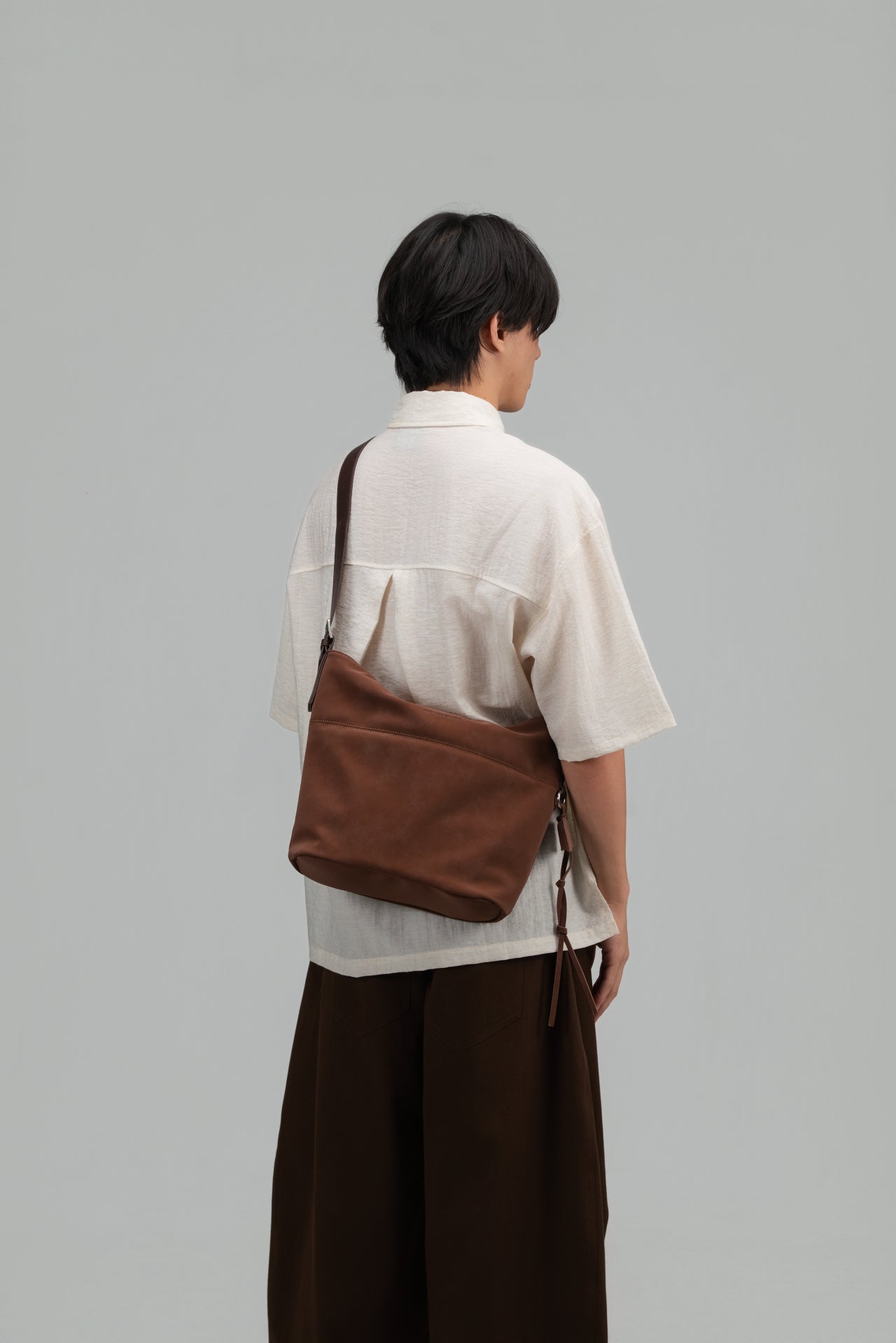 Small Soft Snow Leather Bag (Brown)