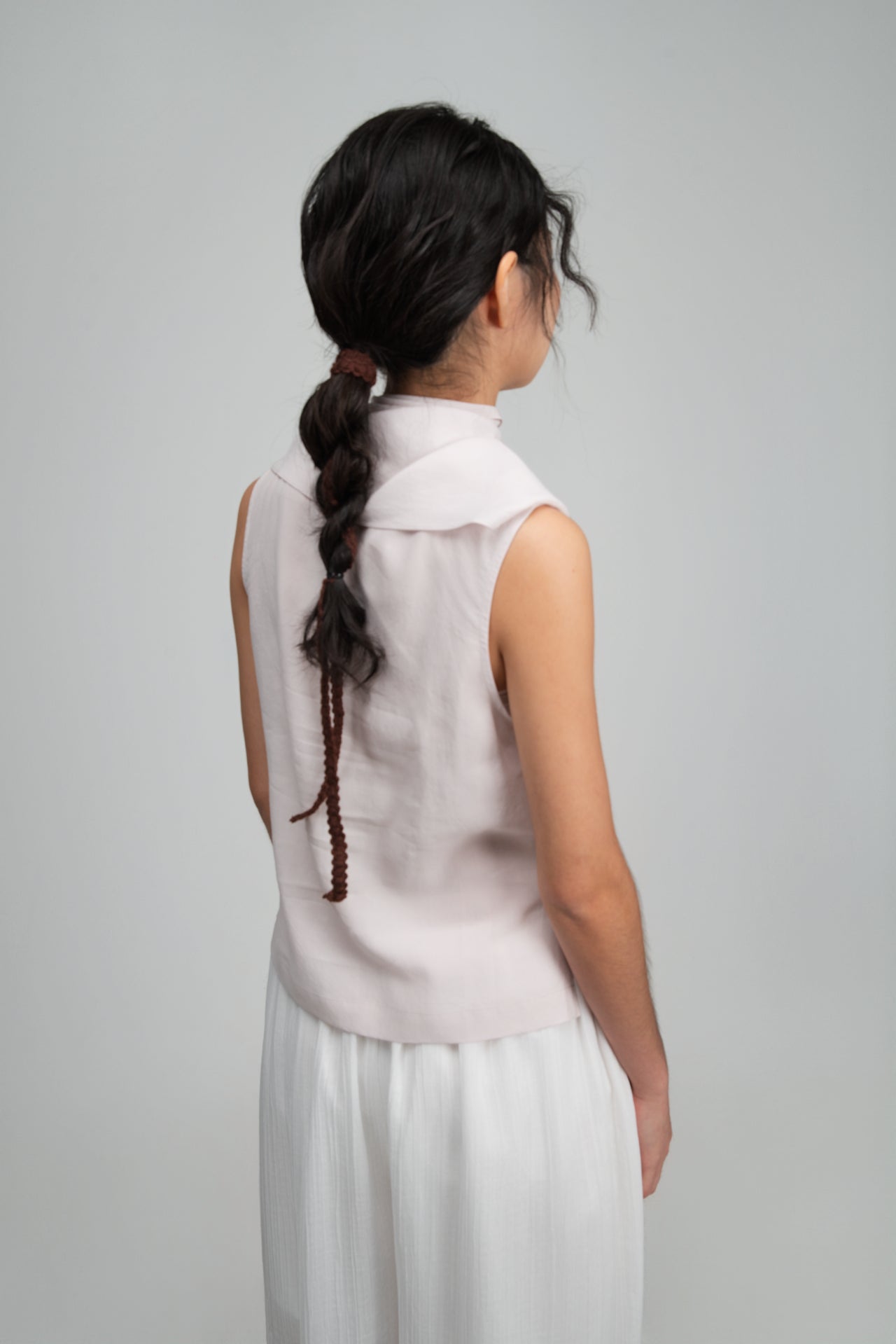 Triangle Neck-Scarf Tank Top (Blush) - BEV C multi label store