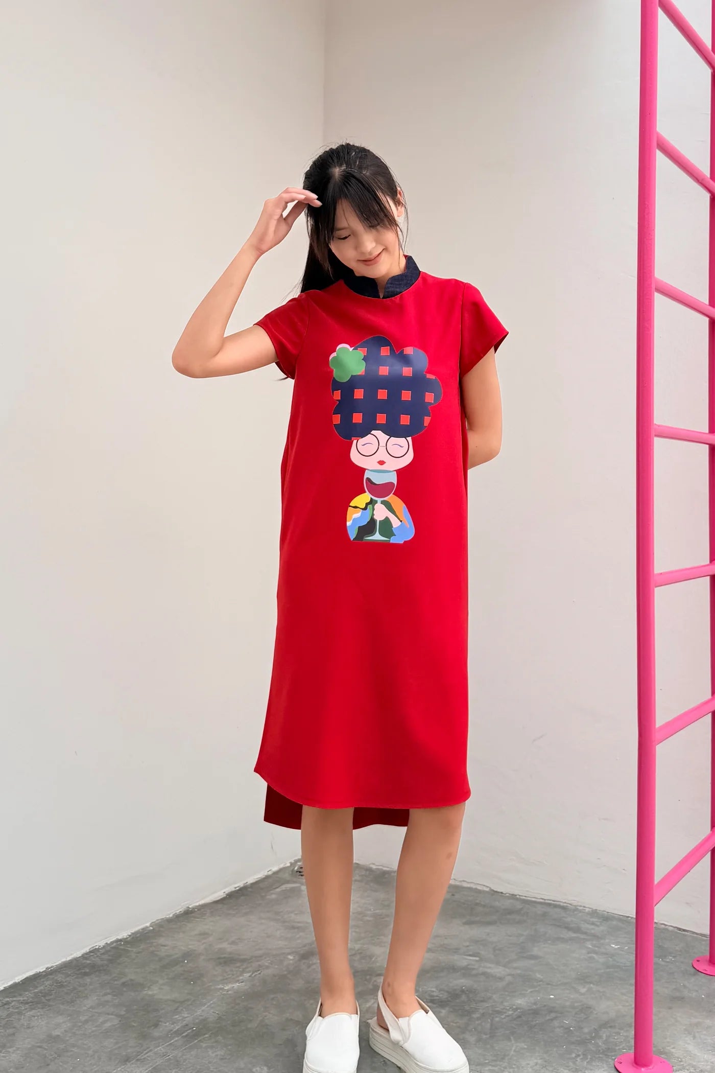 LUNAR 2026 DD03B || KANPAI MIDI DRESS - BEV C multi label store