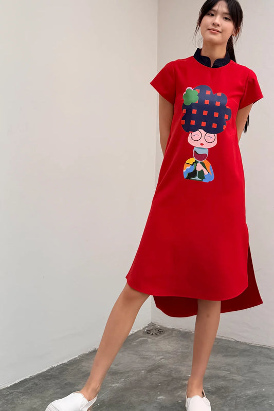 LUNAR 2026 DD03B || KANPAI MIDI DRESS - BEV C multi label store