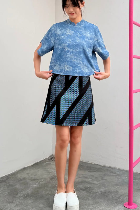 LUNAR 2026 SK01 || ZIG MINI SKIRT - BEV C multi label store